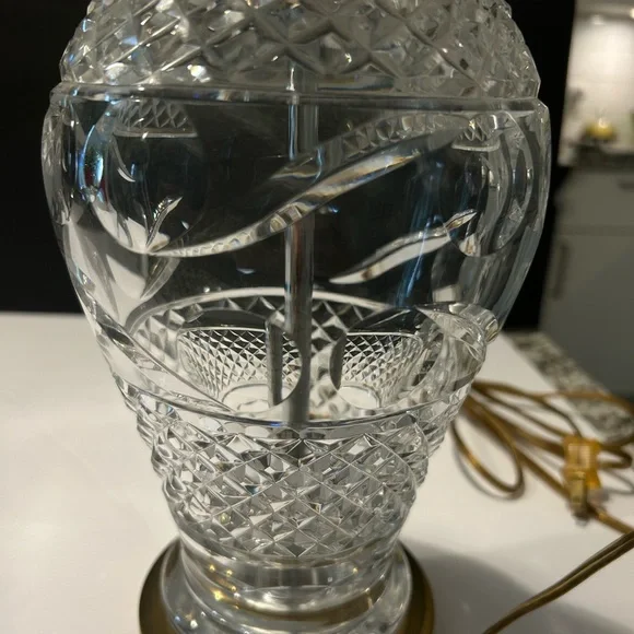 Rare Waterford Fine Crystal Hand-cut Signed Table Lamp 18” - Picture 14 of 15